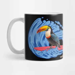 Toucan Vibes Beach Waves Summer Vacation Surfing Toucan Bird Mug